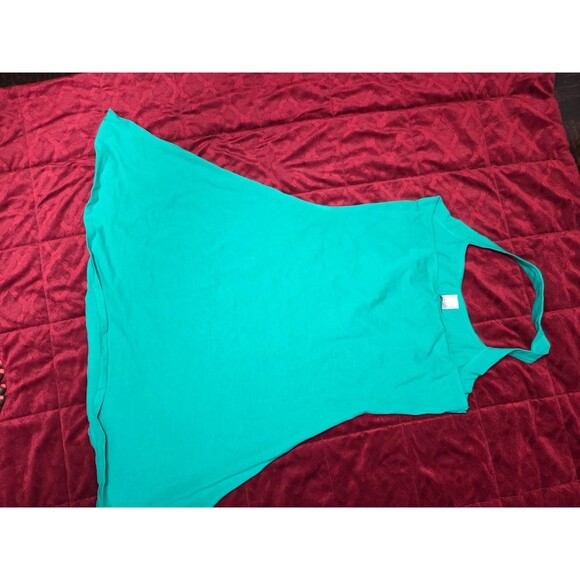 Women’s Green Halter Midi Dress Flared A-Line Sleeveless Summer Sundress Medium - Picture 4 of 8